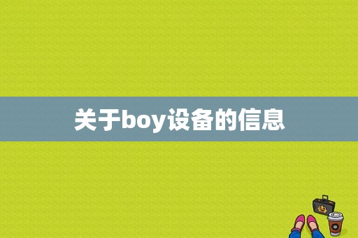 关于boy设备的信息-图1