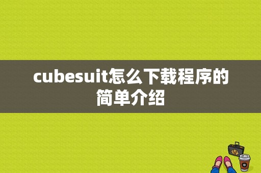 cubesuit怎么下载程序的简单介绍