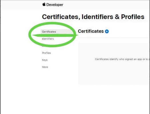 包含在苹果开发中心找不到证书哪个选项的词条