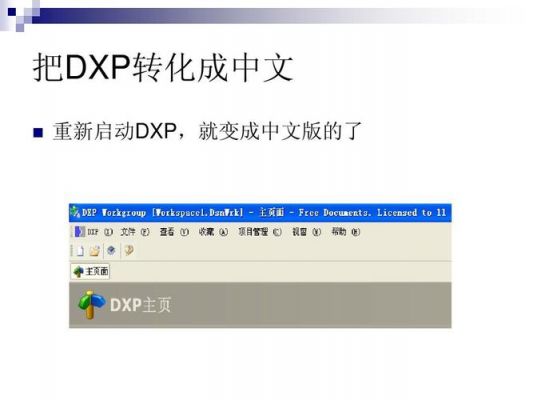 dxp怎么弄中文的简单介绍