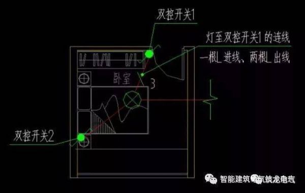 cad双控开关怎么画（cad双控开关接线图）