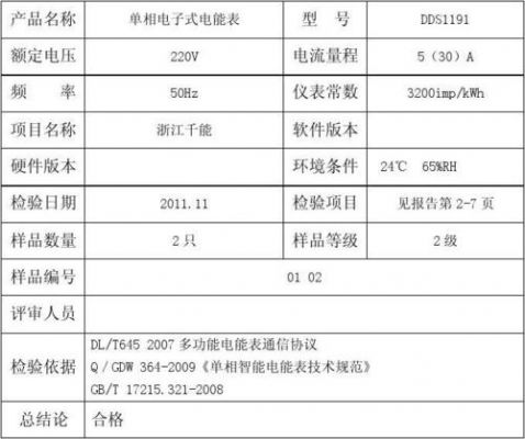 电表检测标准（电表检测标准要求）