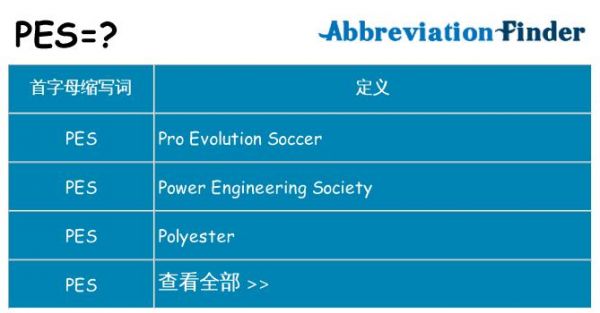 Pesq标准（pes的含义）