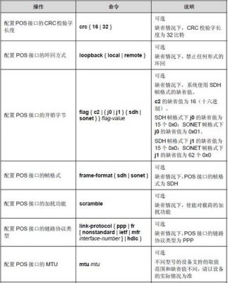 pos接口标准（pos接口配置命令）