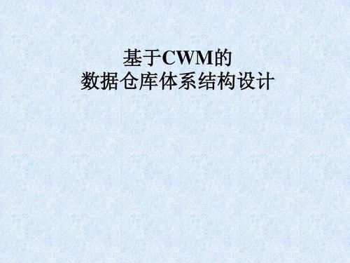 cwm标准（cwm标准 数据类型）-图1