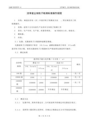 医疗行业尘埃粒子检测标准（尘埃粒子检测标准值）