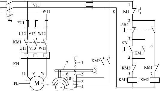 电磁抱闸用plc怎么实现（电磁抱闸通电制动控制线路工作原理）-图1