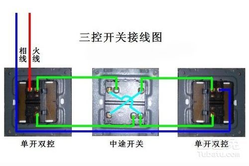 三控六孔怎么接线（三控六孔开关怎么接线）-图2