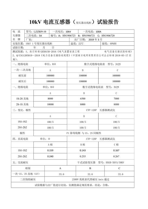 互感器试验标准（互感器验收标准）-图3