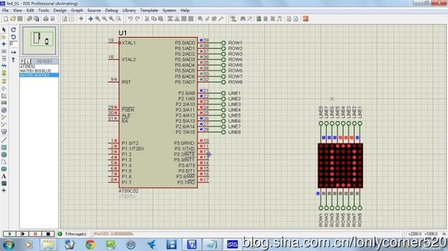 proteus点阵怎么点亮（proteus8*8led点阵）