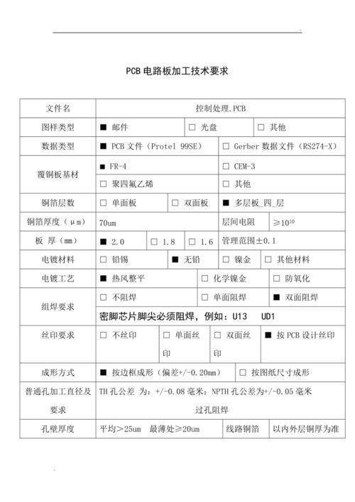 线路板接收标准（线路板技术要求一般写什么）