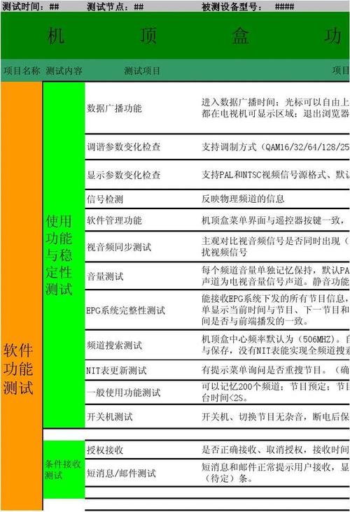 机顶盒检验标准（机顶盒测试需要哪些工具）