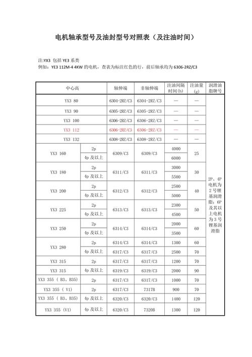 电机轴承注油量标准（电机轴承注油量标准表）-图2