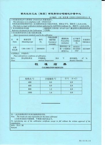 检定标准热电偶（标准热电偶检定证书）-图2