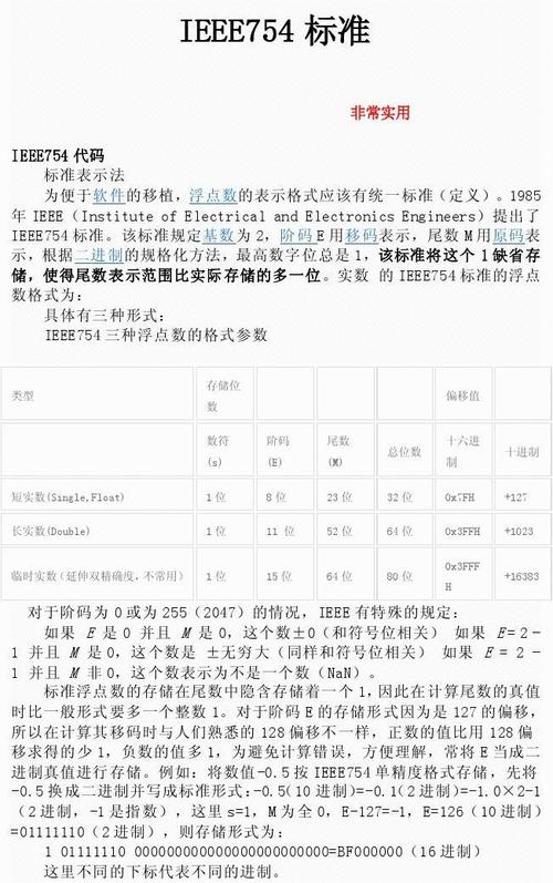 ieee标准754短实数-飘-搜狐博客（ieee754标准表示范围）