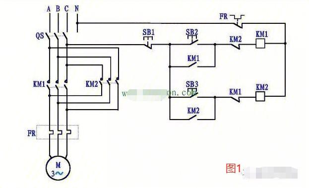 标准电机控制回路接线图（标准电机正反转控制电路图）