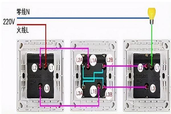 三控开关怎么接线图（三开三控开关怎么接线图）-图2