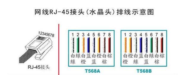 网线a和b标准（网线a线和b线的区别）