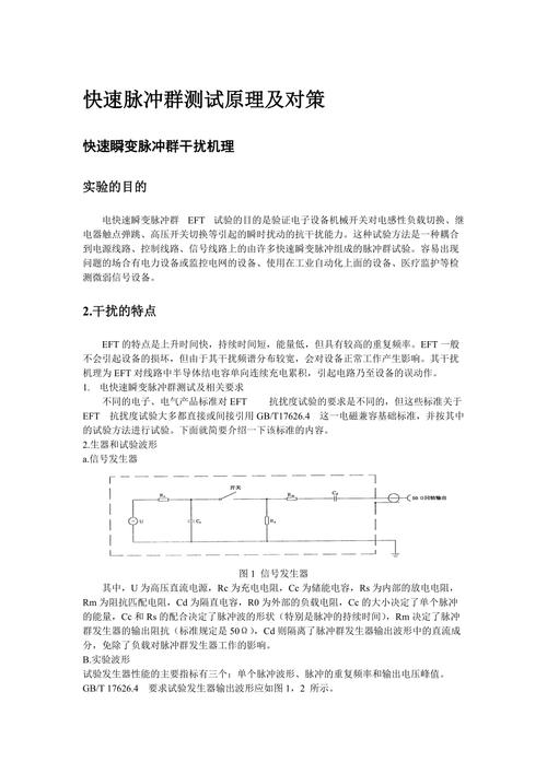 脉冲群测试标准（脉冲群测试原理）