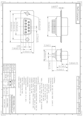 db9标准外壳尺寸（db9外形尺寸图）-图2