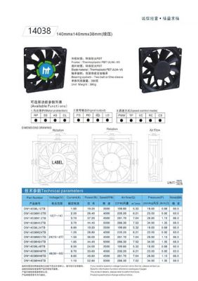 直流风扇参数标准（直流风扇型号）