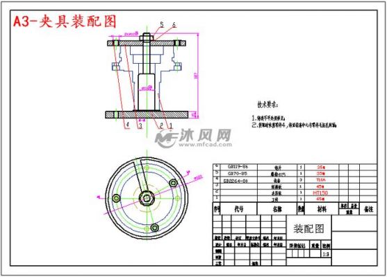 a3装配图标准图框（a3图纸画的装配图）-图3