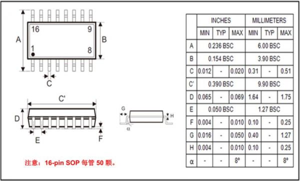 标准sop14封装（sop4 封装尺寸）-图3