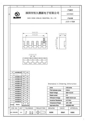 连接器标准接点（连接器间距规定表）-图2