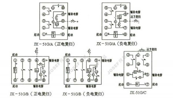 继电器标准接线图（继电器接线图符号）