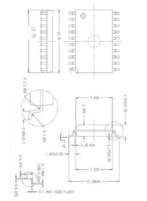 sop20标准尺寸（sop20封装尺寸图）