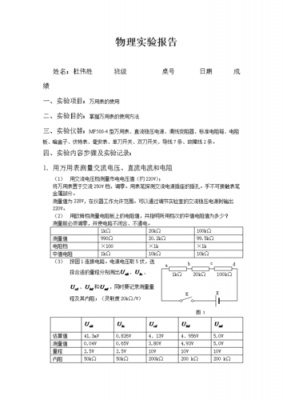 标准型数字万用表原理（数字万用表的基本结构与标定实验报告）-图1