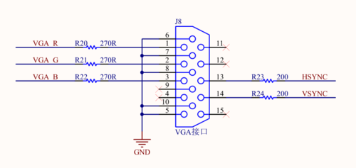 vga接口标准电路图（vga接口标准电路图解）