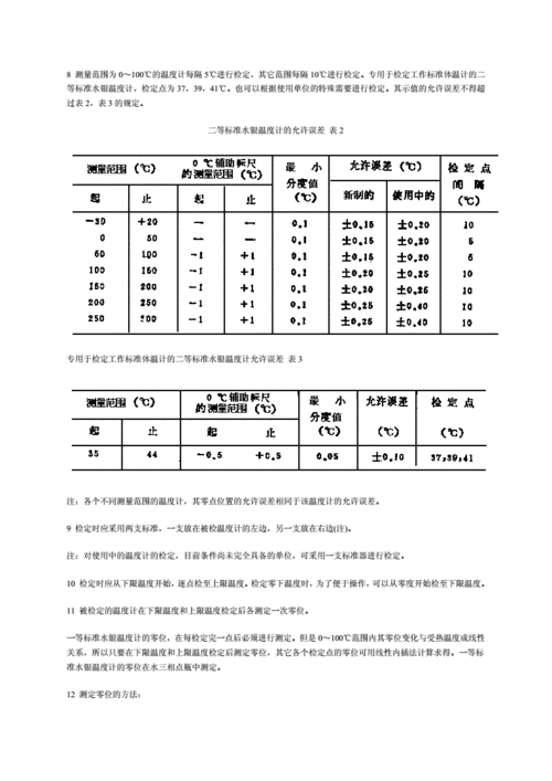 二等标准温度计厂家（二等标准水银温度计检定规程）