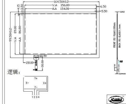 5寸标准电阻触摸屏（5寸标准电阻触摸屏接线图）-图2