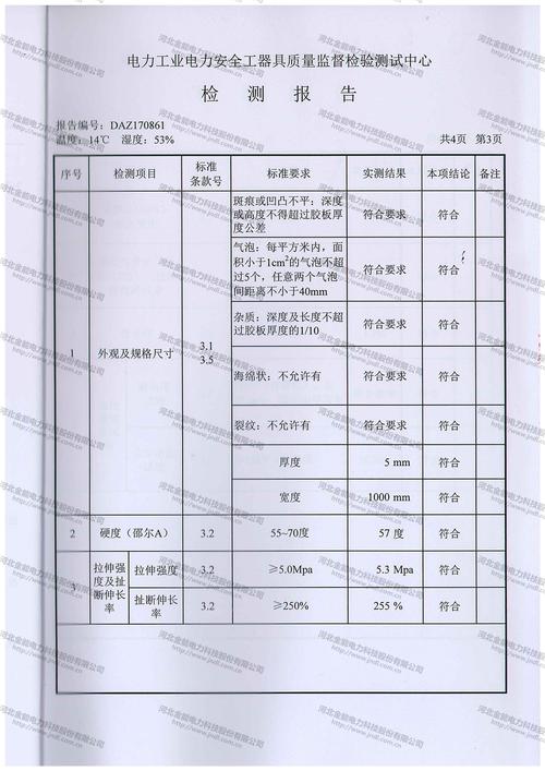 绝缘垫测试标准（绝缘垫检测报告）-图3